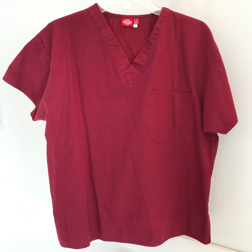 Burgundy Scrub Top